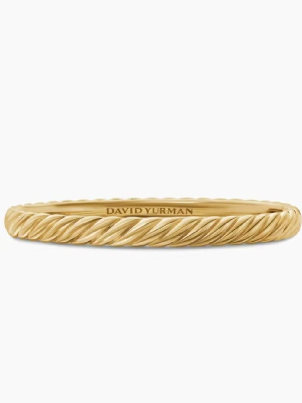 David Yurman Twisted Cable Hinged Bangle Gold‑Tone Bracelet